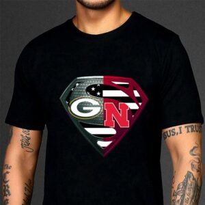 Best Green Bay Packers Vs Nebraska Cornhuskers Inside Superman Logo shirt 2