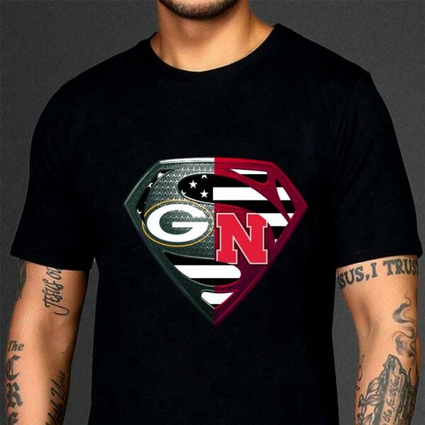 Best Green Bay Packers Vs Nebraska Cornhuskers Inside Superman Logo shirt