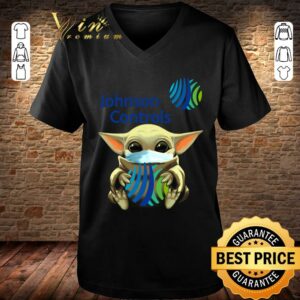 Official Star Wars Baby Yoda Hug Johnson Controls Mask Covid 19 shirt 2