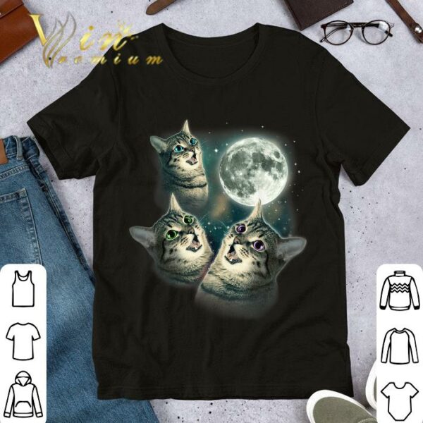 Original Official Three Cats Moon shirt