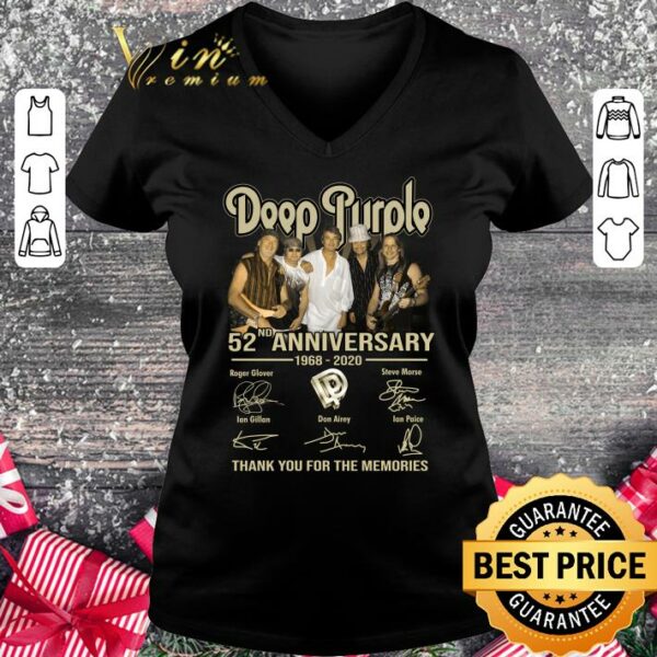 Official Deep Purple Hard Rock 52nd anniversary 1968-2020 signatures shirt