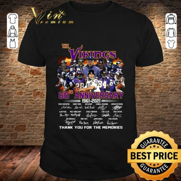 Hot The Viking 60th anniversary 1961-2021 signatures thank you for the memorie shirt