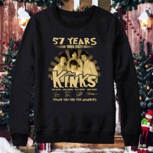 The Kinks 57 years of 1964-2021 signatures thank you for the memories shirt 3