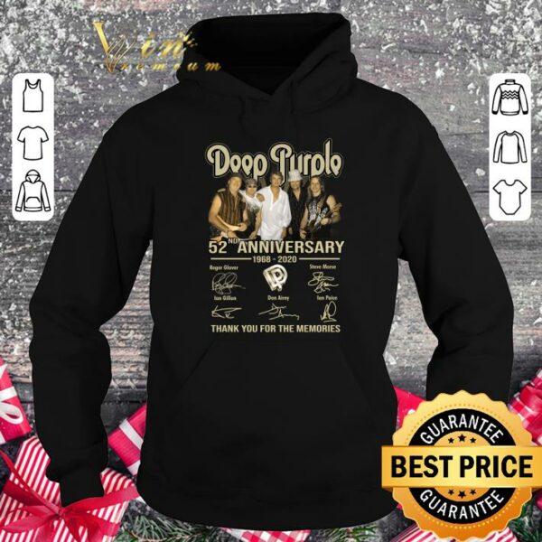 Official Deep Purple Hard Rock 52nd anniversary 1968-2020 signatures shirt