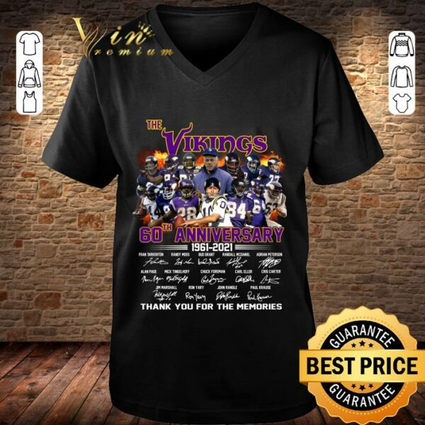 Hot The Viking 60th anniversary 1961-2021 signatures thank you for the memorie shirt