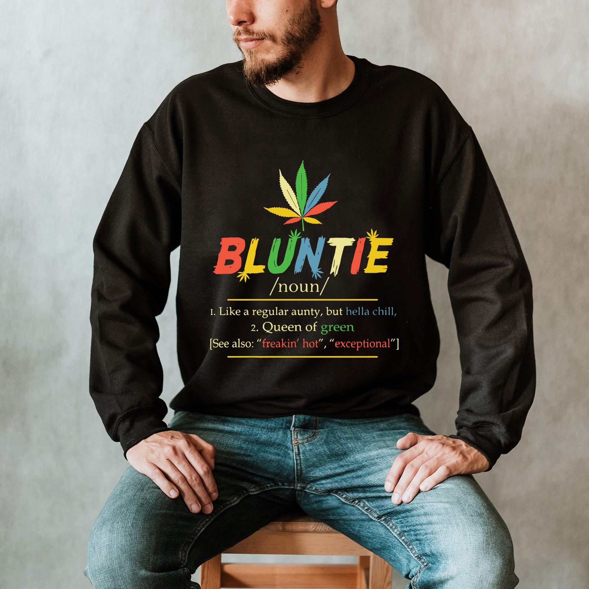 Bluntie Like A Regular Aunty Sweatshirt - United States Navy American Eagle Veteran Limited