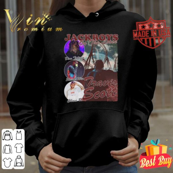 Funny JackBoys On The Loose Sheck Wes Chase B. Travis Scott Bootleg Rap Vintage Style Shirt