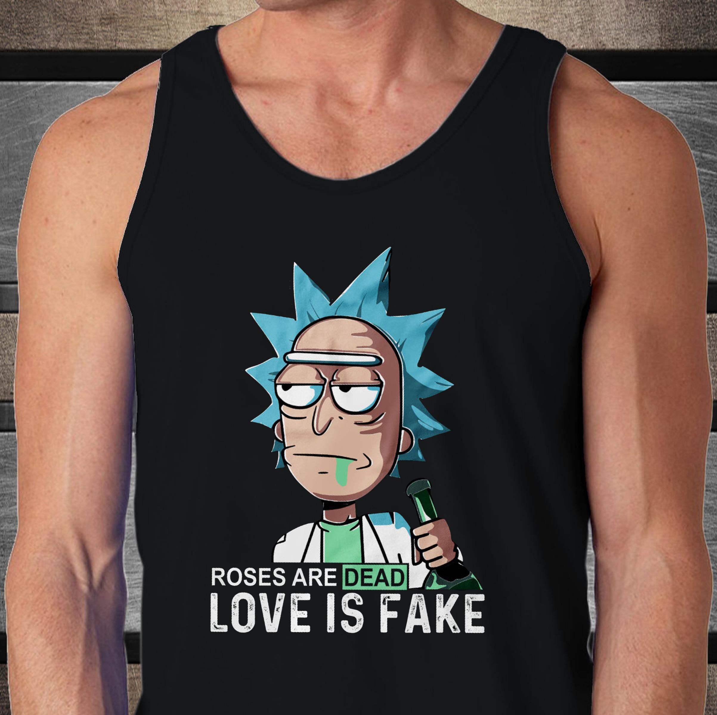 Rick and Morty Movie Roses Are Dead Love Is Fake Funny Classic T shirt T Tank Top - United States Navy American Eagle Veteran Limited