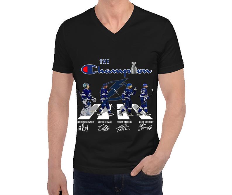 Tampa Bay Lightning Abbey Road Signature The Champion Vneck - United States Navy American Eagle Veteran Limited