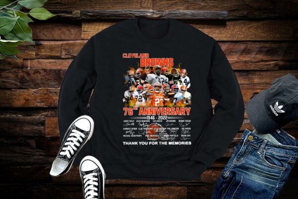 Cleveland Browns Shirt, Cleveland Browns76th Anniversary 1946-2022 Shirt