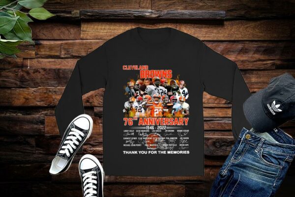 Cleveland Browns Shirt, Cleveland Browns76th Anniversary 1946-2022 Shirt