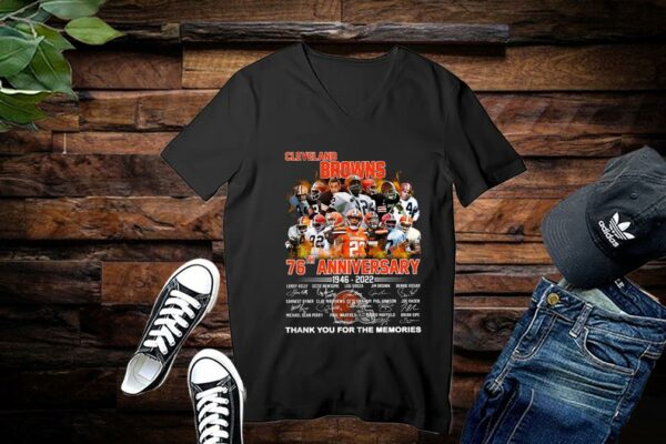 Cleveland Browns Shirt, Cleveland Browns76th Anniversary 1946-2022 Shirt