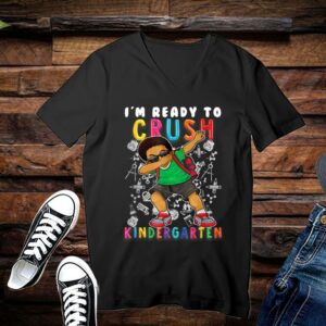 I'm Ready To Crush Kindergarten Dabbing Afro Boys Shirt Premium 3