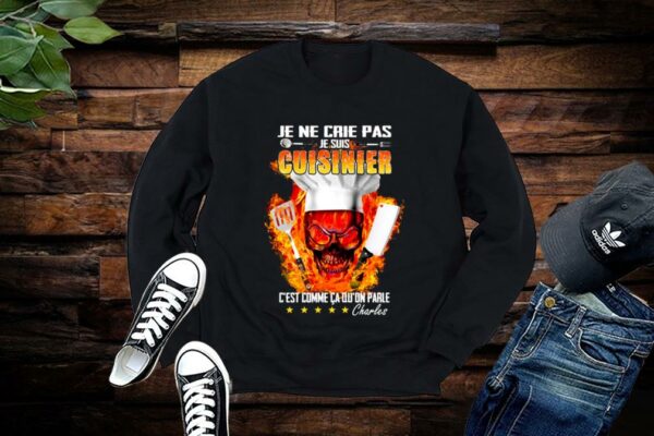 Je Suis Cuisinier Jai Fini Skull Chef Shirt Limited