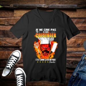 Je Suis Cuisinier Jai Fini Skull Chef Shirt Limited 3