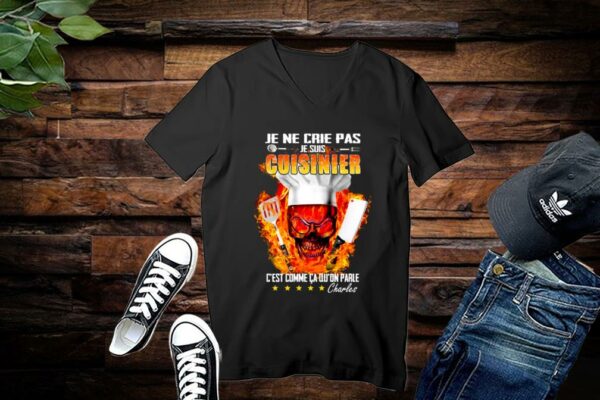 Je Suis Cuisinier Jai Fini Skull Chef Shirt Limited