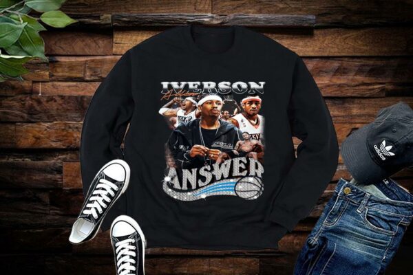 Limited Allen Iverson Shirt The Answer Graphic Unisex Tshirt Sweatshirt