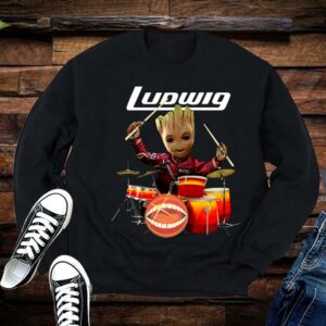 Limited Baby Groot Shirt, Baby Groot Ludwig Drums Shirt 1