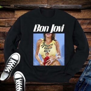 Limited Bon Jovi Shirt, Bon Jovi Slippery When Wet Cover Girl Men's Shirt
