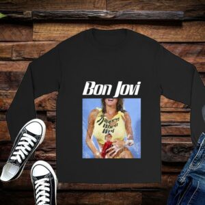 Limited Bon Jovi Shirt, Bon Jovi Slippery When Wet Cover Girl Men's Shirt 2