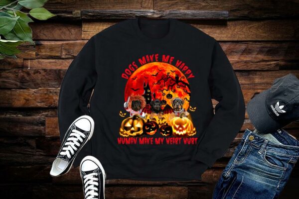 Limited Halloween Shirt, Dogs Make Me Happy Human Make My Head Hurt Shirt