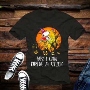 Limited Halloween Shirt, Snoopy Shirt, Yes I Can Drive A Stick Snoopy Halloween Shirt
