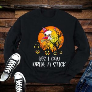 Limited Halloween Shirt, Snoopy Shirt, Yes I Can Drive A Stick Snoopy Halloween Shirt