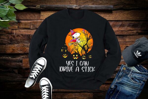 Limited Halloween Shirt, Snoopy Shirt, Yes I Can Drive A Stick Snoopy Halloween Shirt