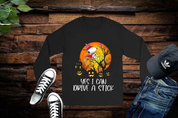 Limited Halloween Shirt, Snoopy Shirt, Yes I Can Drive A Stick Snoopy Halloween Shirt