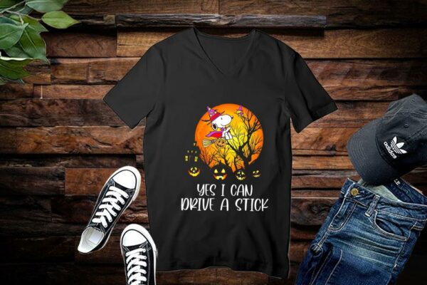 Limited Halloween Shirt, Snoopy Shirt, Yes I Can Drive A Stick Snoopy Halloween Shirt