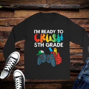 Ready To Crush 5th Grade Fifth Video Gamer Back School Boys Shirt Premium 2
