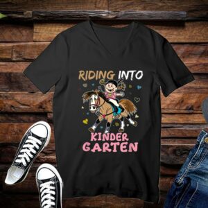 Riding Into Kindergarten Horse Riding Back to School Shirt Premium 3