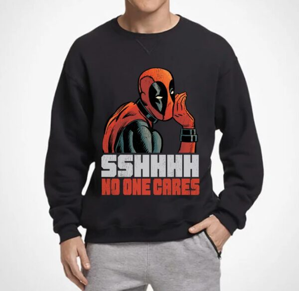 Deadpool Shirt, Marvel Deadpool Shhh No One Cares Shirt, Marvel Deadpool Shirt, Deadpool Shirt