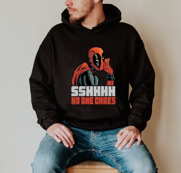 Deadpool Shirt, Marvel Deadpool Shhh No One Cares Shirt, Marvel Deadpool Shirt, Deadpool Shirt