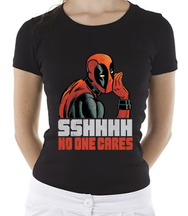 Deadpool Shirt, Marvel Deadpool Shhh No One Cares Shirt, Marvel Deadpool Shirt, Deadpool Shirt