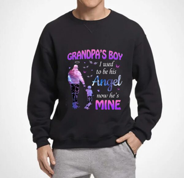 Fathers Day Shirt, Grandpa's Boy I Used To Be His Angel Now He's Mine Shirt, Women Shirt, Unisex Shirt