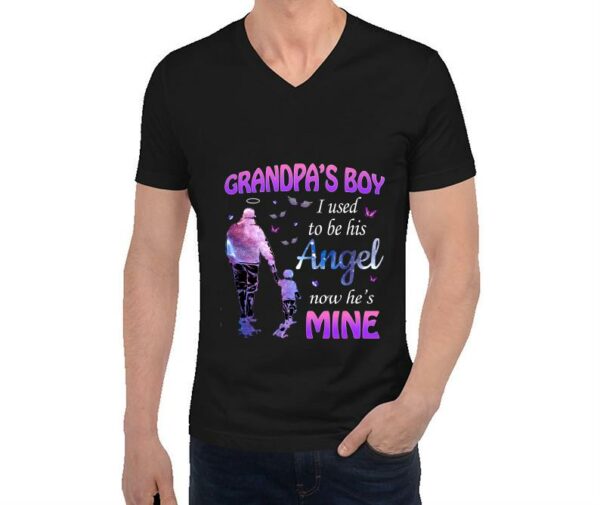 Fathers Day Shirt, Grandpa's Boy I Used To Be His Angel Now He's Mine Shirt, Women Shirt, Unisex Shirt