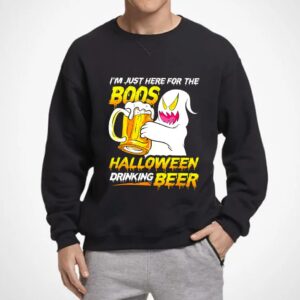 Halloween Beer Shirt, I'm Just Here For The Boos Shirt, Halloween Gift, Spooky Shirt, Ghost Shirt, Halloween Shirt, Women Shirt, Unisex Shirt