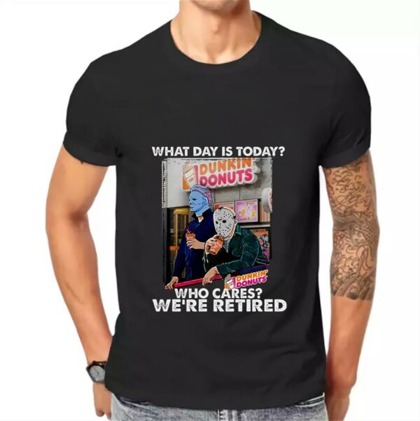 Halloween Dunkin' Donuts Jason Voorhees Michael Myers Retired Shirt, Women Shirt, Unisex Shirt