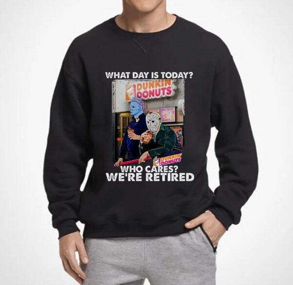 Halloween Dunkin' Donuts Jason Voorhees Michael Myers Retired Shirt, Women Shirt, Unisex Shirt