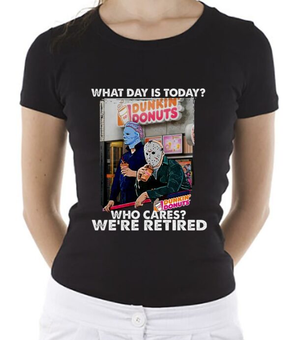 Halloween Dunkin' Donuts Jason Voorhees Michael Myers Retired Shirt, Women Shirt, Unisex Shirt