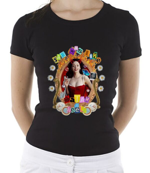 Rose McGowan Shirt, She Was Like Satan In Heels Shirt, Rose McGowan Shirt