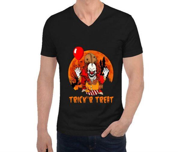 Sam And Pennywise Shirt, Sam And Pennywise Horror Character Trickr Treat Halloween Shirt, Women Shirt, Unisex Shirt