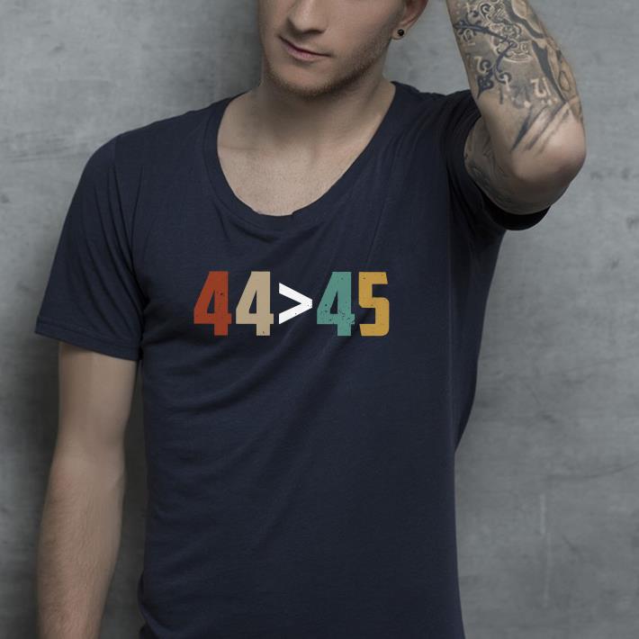 44 greater than 45 shirt