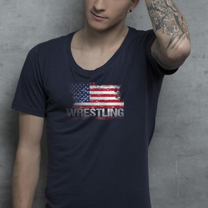 American Flag Wrestling amateur shirt