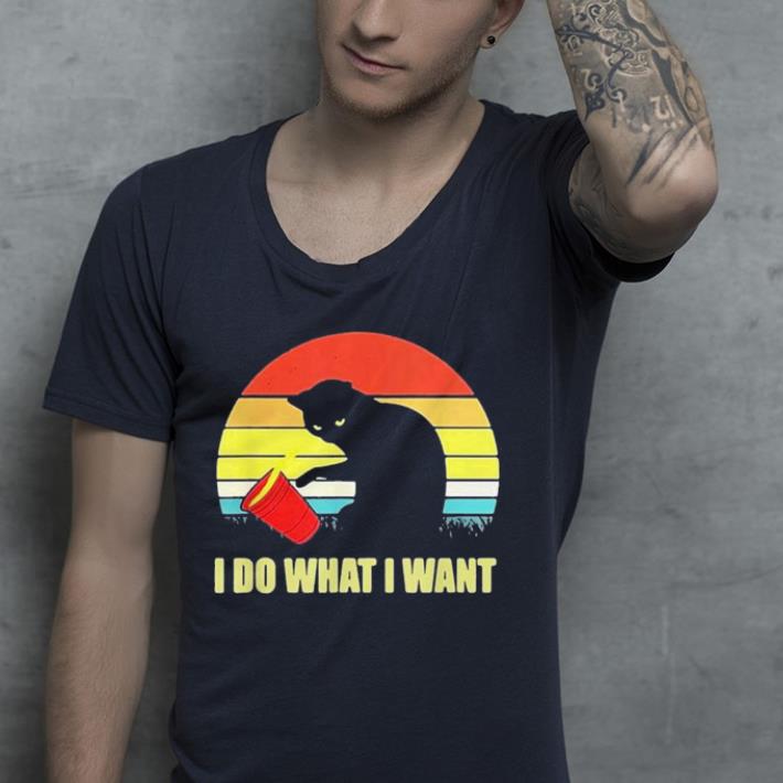 Cat I do what I want sunset shirt