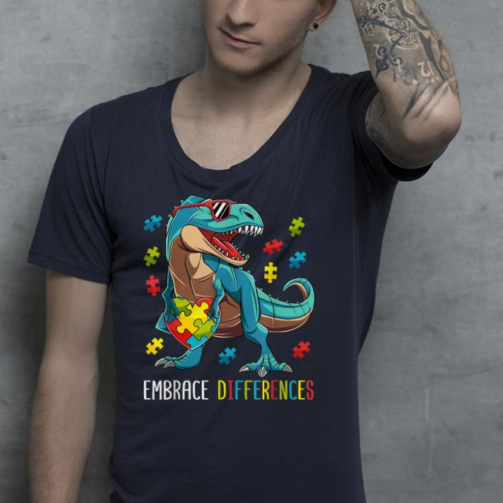 Dinosaur Puzzle Piece Autism Awareness shirt