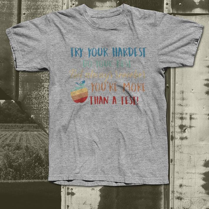 Try Your Hardest Remember You're More Than A Test shirt 9 Try Your Hardest Remember You're More Than A Test shirt