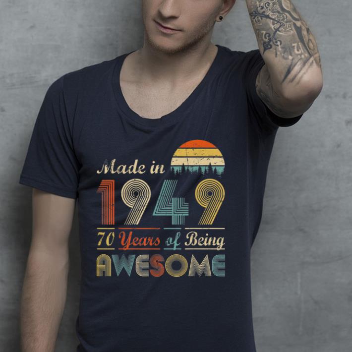 Vintage 1949 70 years of being awesome shirt