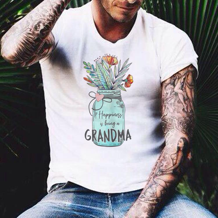 Happiness is being a Grandma Mothers Day Flower Art shirt